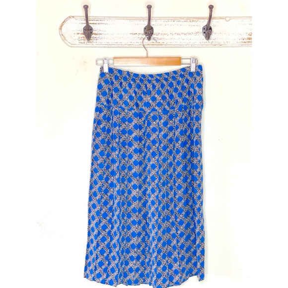 Vintage Evanna Petite Blue Patterned Skirt Set - Picture 3 of 6
